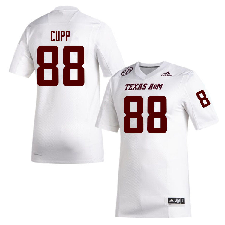 Men #88 Baylor Cupp Texas A&M Aggies College Football Jerseys Sale-White